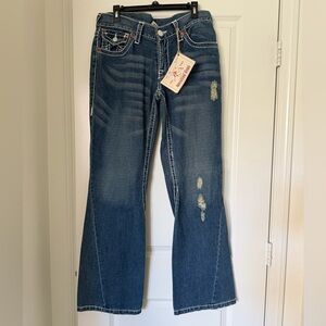 Men’s True Religion Stylish Blue Distressed Jeans